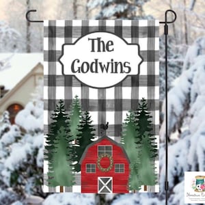 Christmas garden flag | farmhouse garden flag | winter garden flag | Christmas | housewarming gift | hostess gift | personalized gift | flag