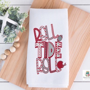 Alabama game day decor | kitchen dish towel | football decor| housewarming gift | Hostess gift | personalized gift | roll tide | home decor