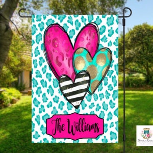 Valentines Day garden flag | love is in the air | Valentine’s Day decor | garden flags | hostess gift | personalized gift | welcome flag