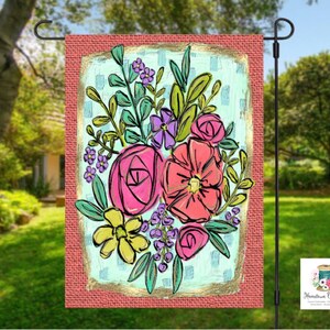 Spring garden flag | Spring Welcome Flag | Summer garden flag | housewarming gift | Garden Flag | porch decor  | yard flag | garden decor
