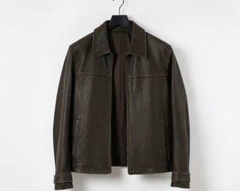 Handmade Brown Leather Jacket for Women – Vintage Style Moto Jacket