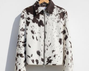 Handmade Cowhide Leather Jacket: Western Biker Rodeo Style