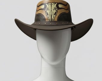 LEATHER TOP HAT