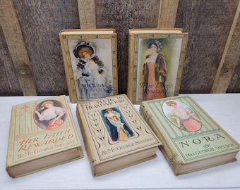 Mrs. Georgie Sheldon Novels: Antique Distressed Books - individually sold
