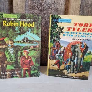 Robin Hood Toby Tyler companion library 1960s book pair