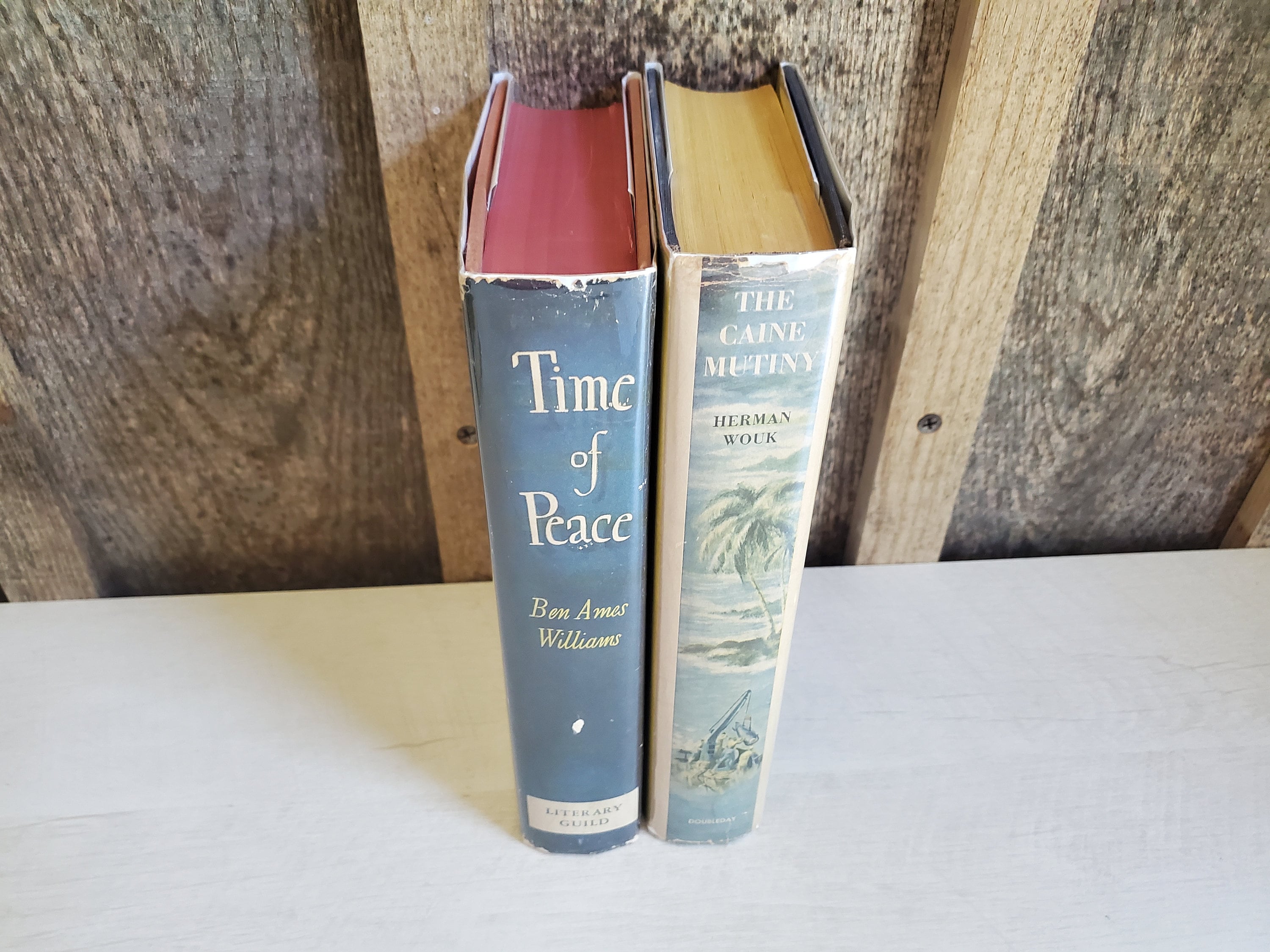 World War II themed books Time of Peace + The Caine Mutiny World