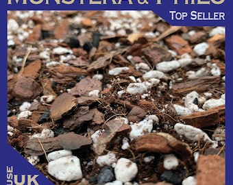 MONSTERA & PHILODENDRON Repotting Soil Mix (Cheese Plant Deliciosa Albo, Thai Constellation, Rhaphidophora tetrasperma Minima Xanadu Compost