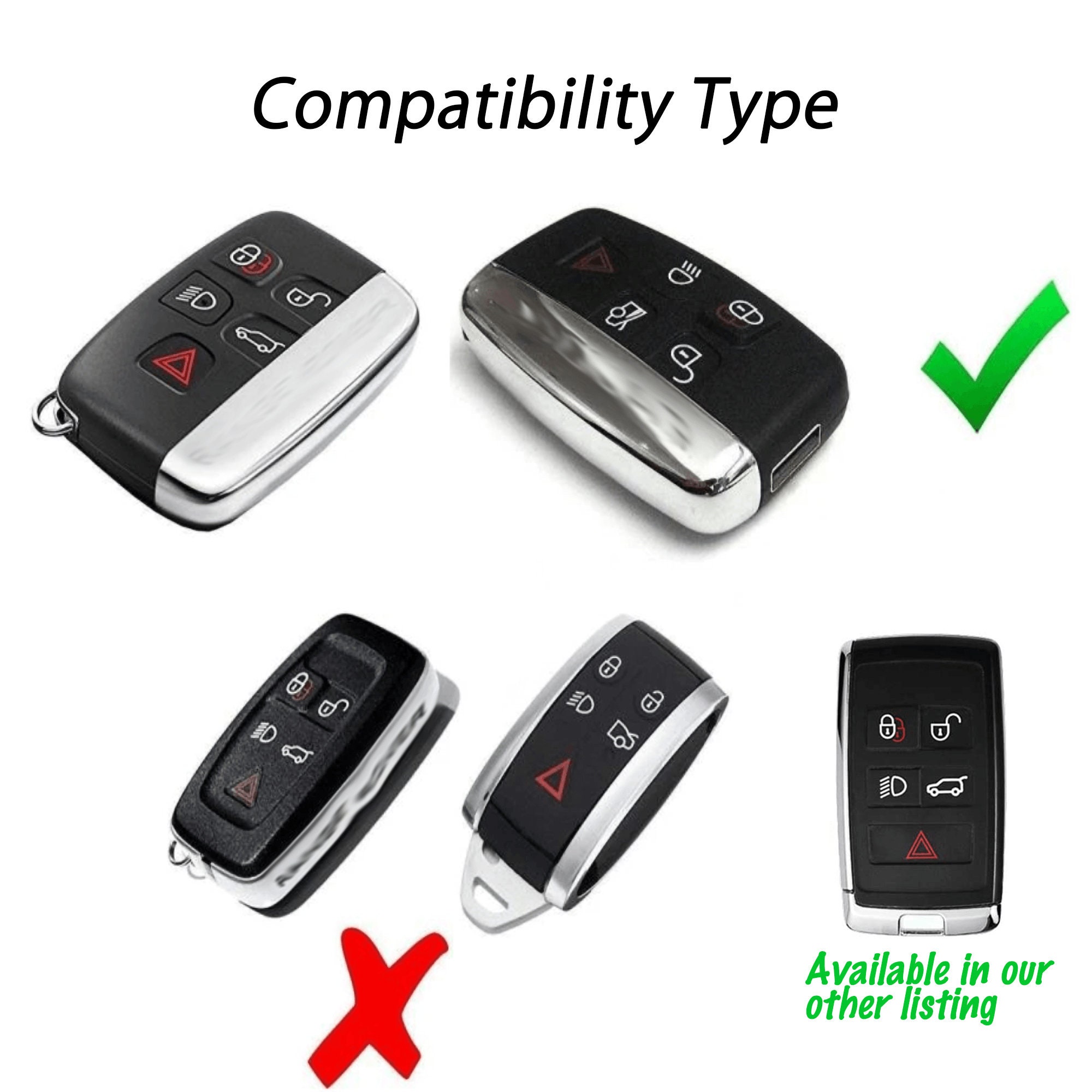 Aluminum, Leather key fob cover case fit for Land Rover, Jaguar LR1 r,  24,95 €