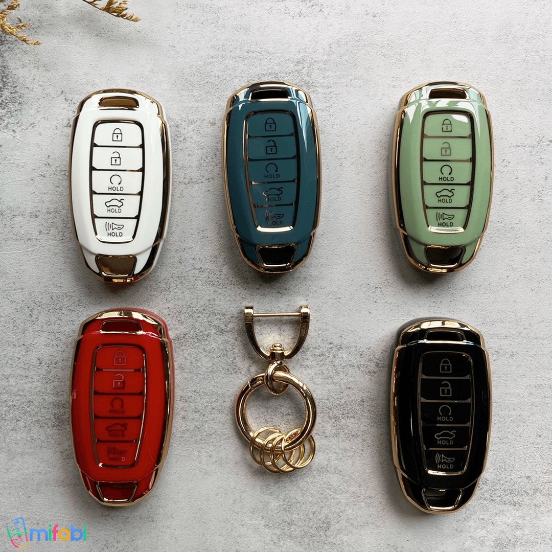 Key Fob Cover Case for Hyundai Palisade Santa Fe Veloster Elantra