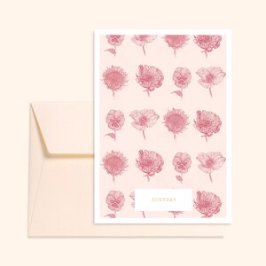 Ivory card and envelope - Hurrah - Hand-drawn illustration - Printing on thick textured paper - Pablo is a girl