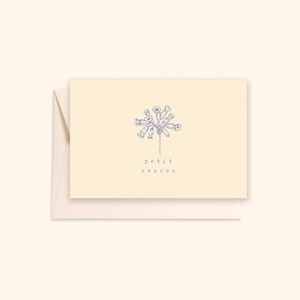 Mini carte et enveloppe - Petit Coucou - Illustration dessinée sur tablette -Impression sur papier épais texturé- Pablo est une fille