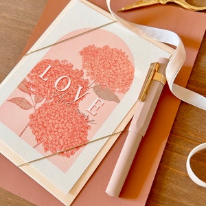 Postcard Love and more Format 14.8cm x 10.5cm A6 ivory envelope thick paper image 2
