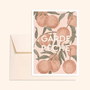 Carte Postale Garde la pêche - Illustration dessinée à la main - Impression sur papier épais texturé - avec enveloppe - Pablo est une fille
