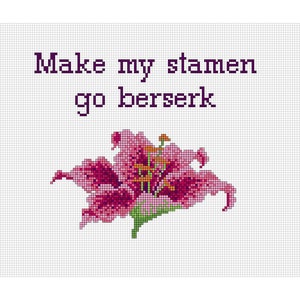 Grease 2 Make my stamen go berserk advanced cross stitch pattern 80s movie