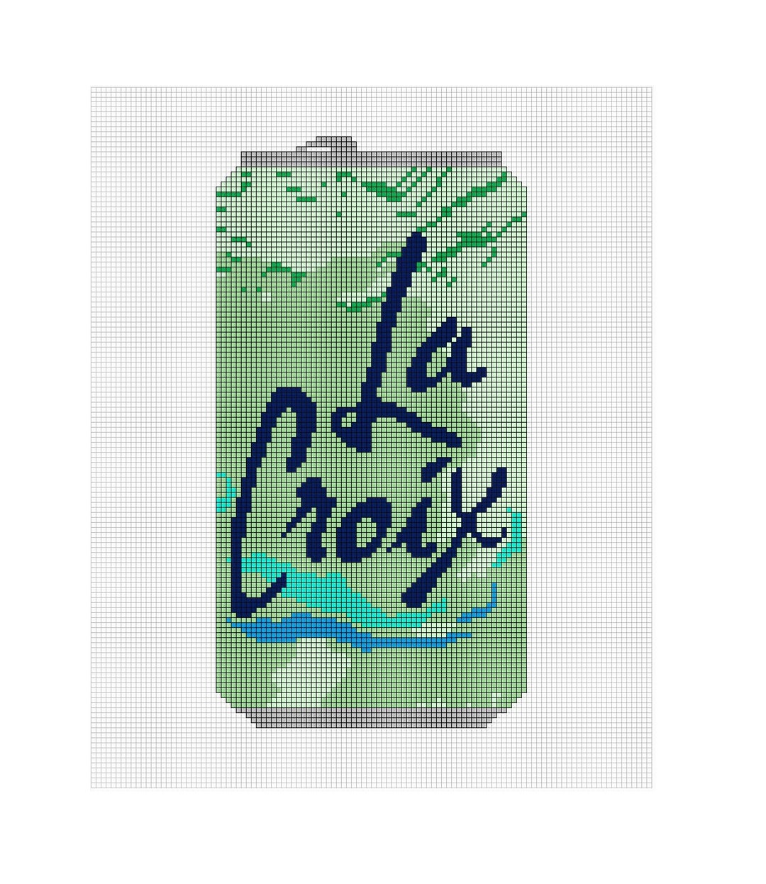 La Croix Lime Cross Stitch Pattern Download Fizzy Bubbly Drinks - Etsy