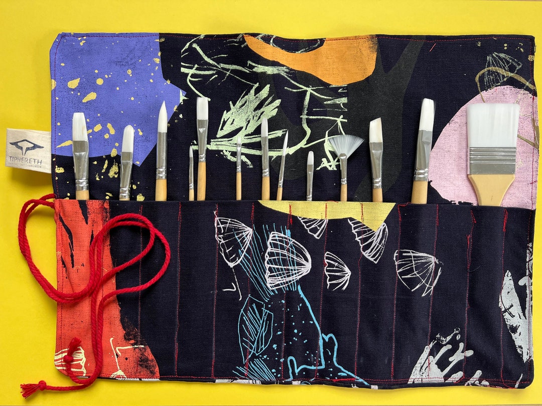 Paintbrush Roll large Etsy