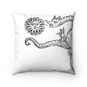 Throw Pillow - Elias Ashmole&#39;s Alchemical Symbol of Transmutation - Small