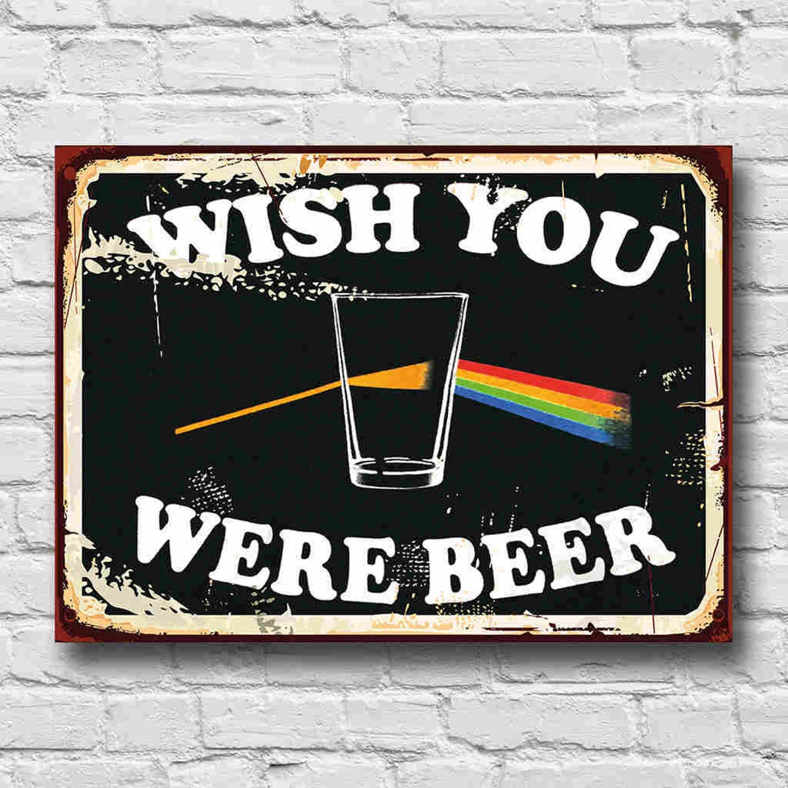Wish you were beer signs Etsy