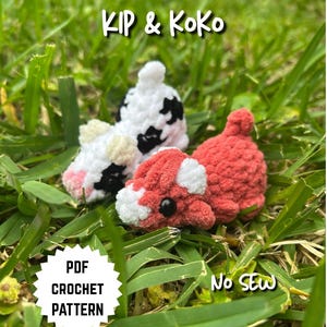 Kip & KoKo Kon Duo Virkad Amigurumi Mönster För Sömnadsfri Virkning