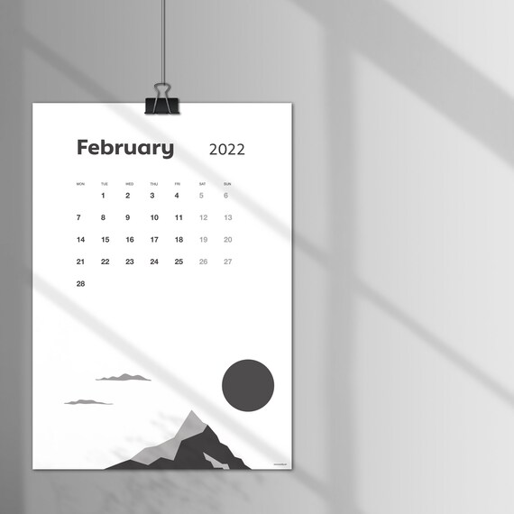 printable calendar 2022 with uk holidays instant digital etsy