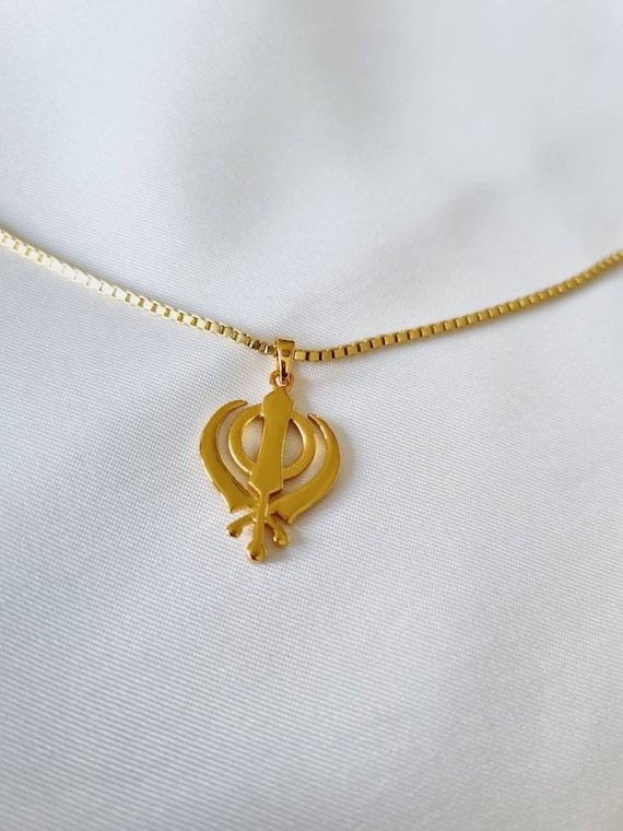 Khanda Pendant khanda box Chain Etsy
