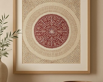 Handmade Mexican Amate Paper Woven Wall Art: Boho Home Decor