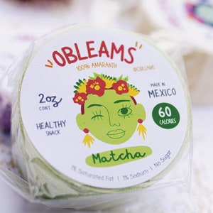 Obleams - Amaranth Wafers - Obleas de Amaranto - Healthy Snack - Vegan - Snack Saludable - Sugar Free - Oblea - Organic - Coconut - Taro - Matcha - Low Calorie - Keto - School Safe - Clean Ingredientes - Kalan - Amarea