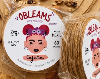 Obleams Amaranth Wafers – Vegan, Sugar-Free, Low-Calorie Mexican Snack