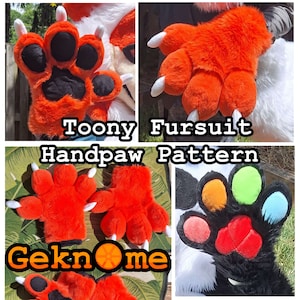 Toony Fursuit Handpaw Pattern + Tutorial (PDF Download)