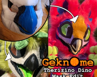 Griffin - Therizino Dino Mask Foam Edit Pattern (PDF Download) + Tutorial