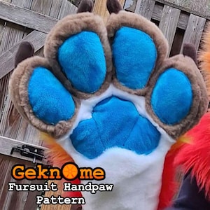Four Finger Fursuit Handpaw Pattern + Tutorial (PDF Download) l