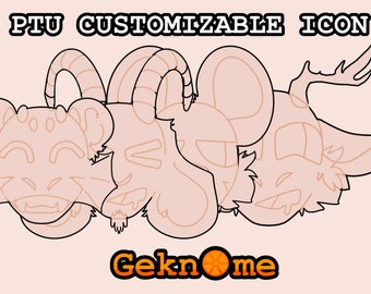 PTU customizable icon furry base