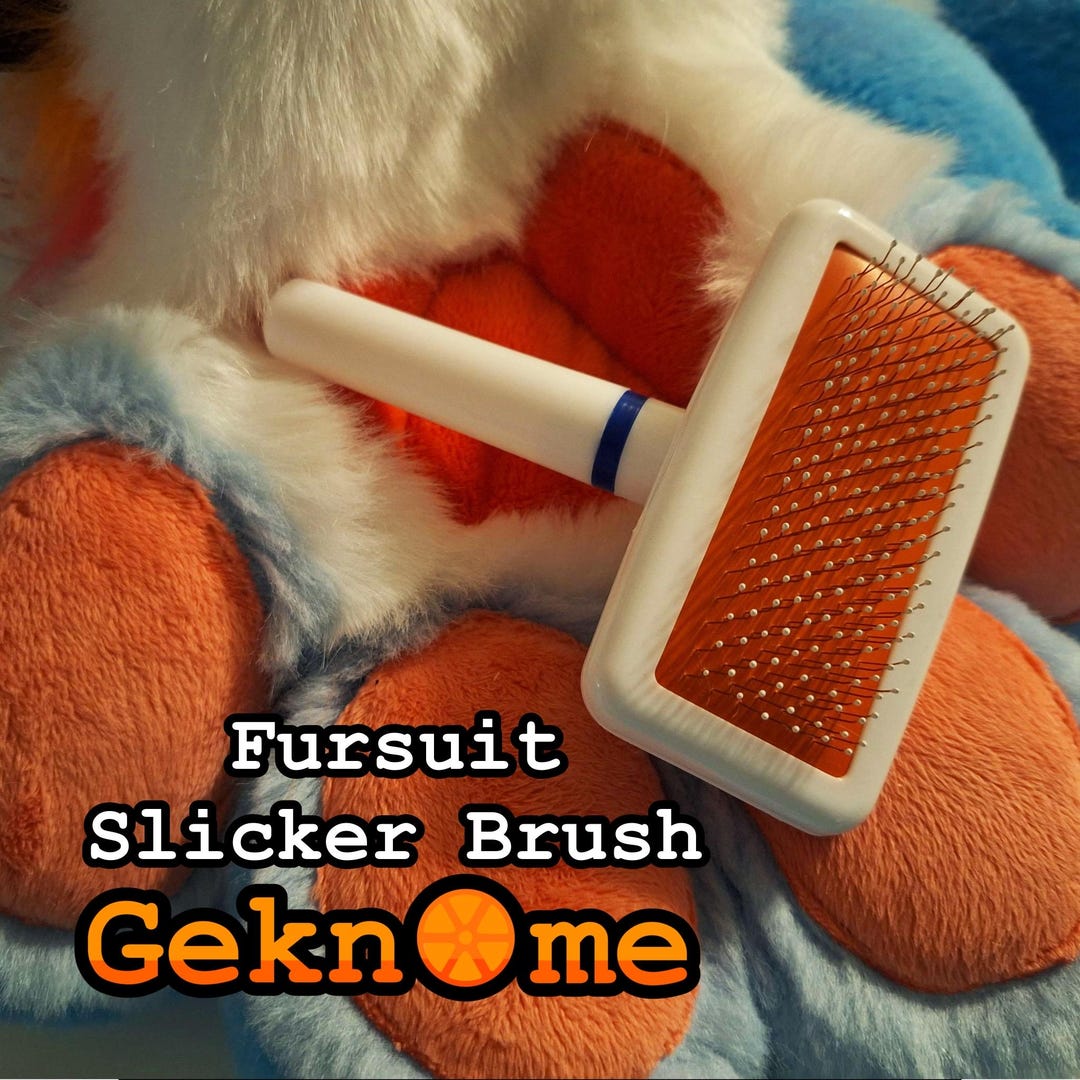 Image showcasing Fursuit Slicker Brush - for Faux Fur, Costumes, and Cosplays - Etsy