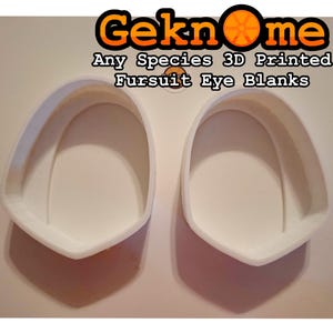 Blancs d'oeil imprimés en 3D Toony Fursuit Head Any Species - Compatible avec la base en mousse moulée « Any Species »