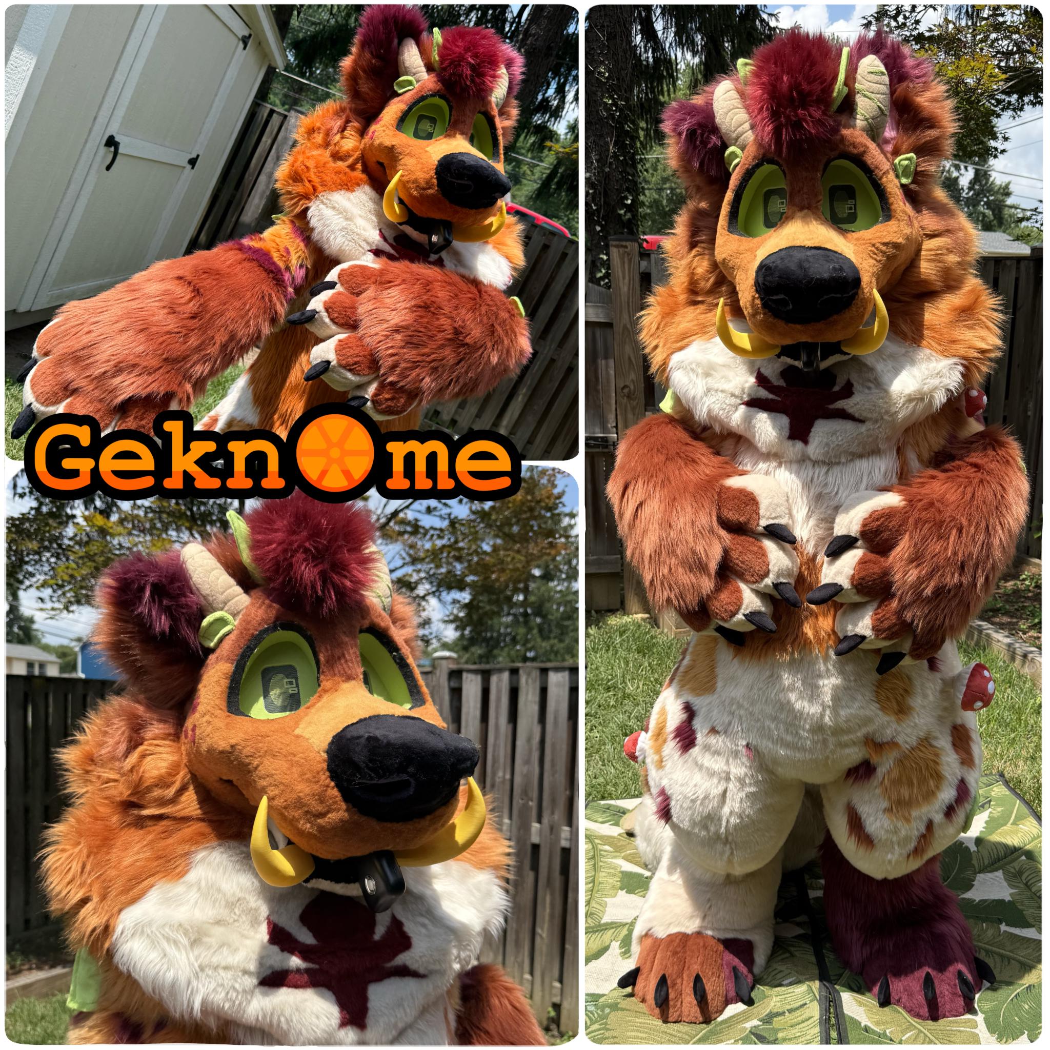 OPEN - Forest Moss Dog Fursuit Fullsuit Premade