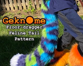 Floor-dragger Feline Tail Pattern + Tutorial (PDF Download)