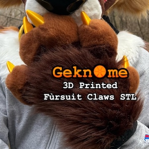 3D Printed Fursuit Claws STL + Tutorial