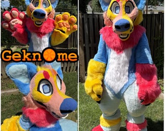 OPEN - Kidcore Clown Canine Fursuit Fullsuit Premade (Check Description)