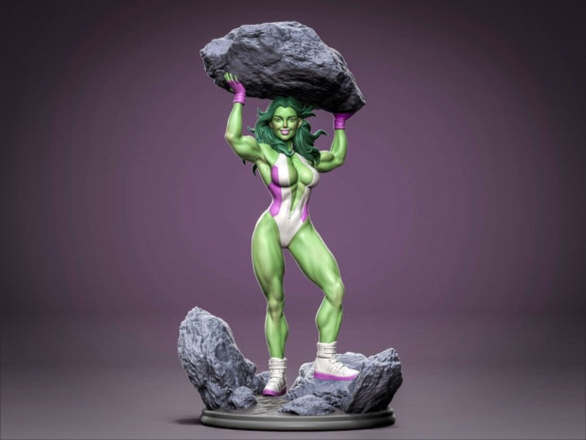 She Hulk Fan Art Statue Resin Model figure Kit 3D Printed | Etsy