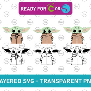 El PNG SVG secundario; Bebé Yoda; Mandaloriano; guerra de las galaxias