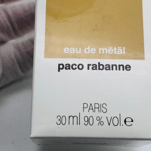 Parfüm Eau De Metal PACO RABANNE VINTAGE 30 ml Spray Edt raro eingestellte Erstausgabe Eau de Toilette Bild 7