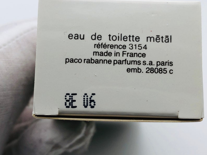 Parfüm Eau De Metal PACO RABANNE VINTAGE 30 ml Spray Edt raro eingestellte Erstausgabe Eau de Toilette Bild 8