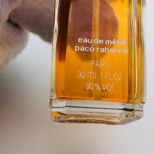 Parfüm Eau De Metal PACO RABANNE VINTAGE 30 ml Spray Edt raro eingestellte Erstausgabe Eau de Toilette Bild 4