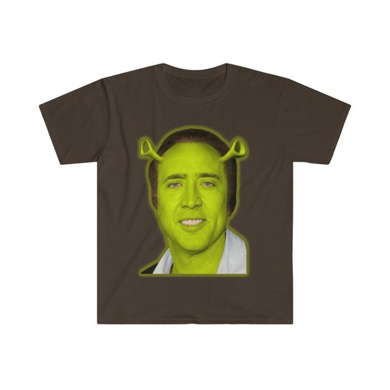 Shrek and Nicolas Cage Face Funny Meme 