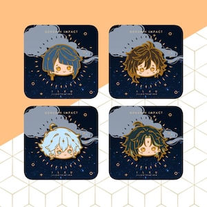 2023 Ver. Genshin Liyue Rose Gold Enamel Pin