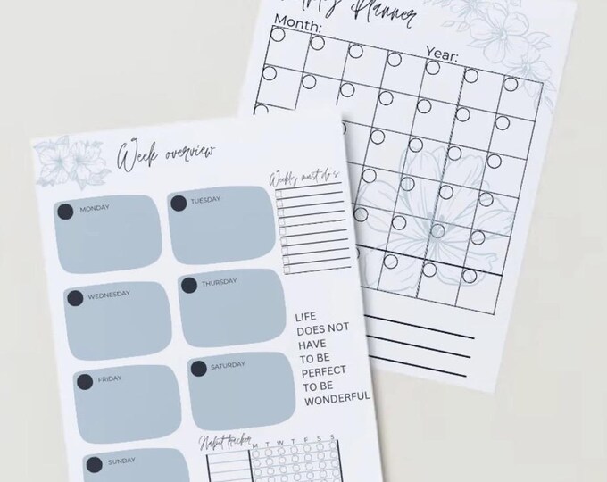 Featured listing image: Minimal Daily Planner Printable | ADHD Friendly To-Do List | Daily Schedule PDF | Instant Download