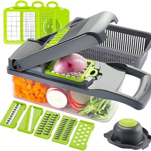 Green Onion Cutter, Stainless Steel Onion Cutter Slicer, 6 Blades (Set of 2)