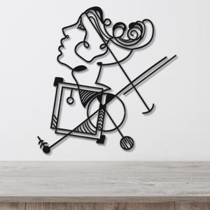 Abstract Female Face Metal Wall Art, Black Silhouette, Minimalist Home Décor Many Sizes and Colors + Chrome Wall Art, Laser Cut Steel