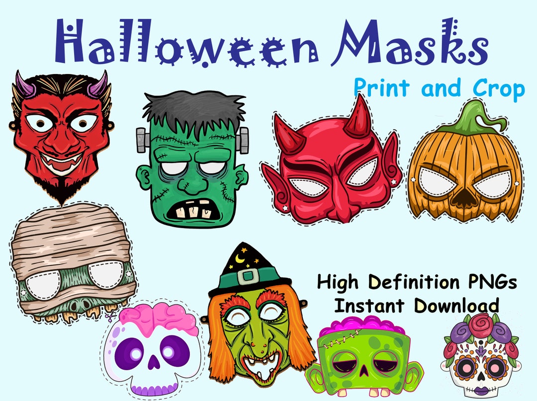 40 Printable Halloween Face Masks Photo Booth Props Instant Download 40-printable-halloween-face-masks-photo-booth-props-instant-download