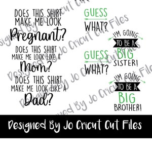 Family Pregnancy Announcement SVG, PNG / Cricut Compatible